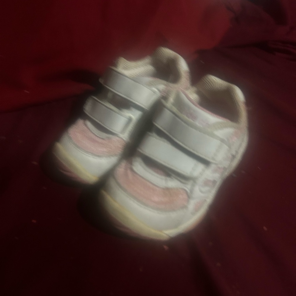 Stride Rite Kids Pink and White Velcro Sneakers